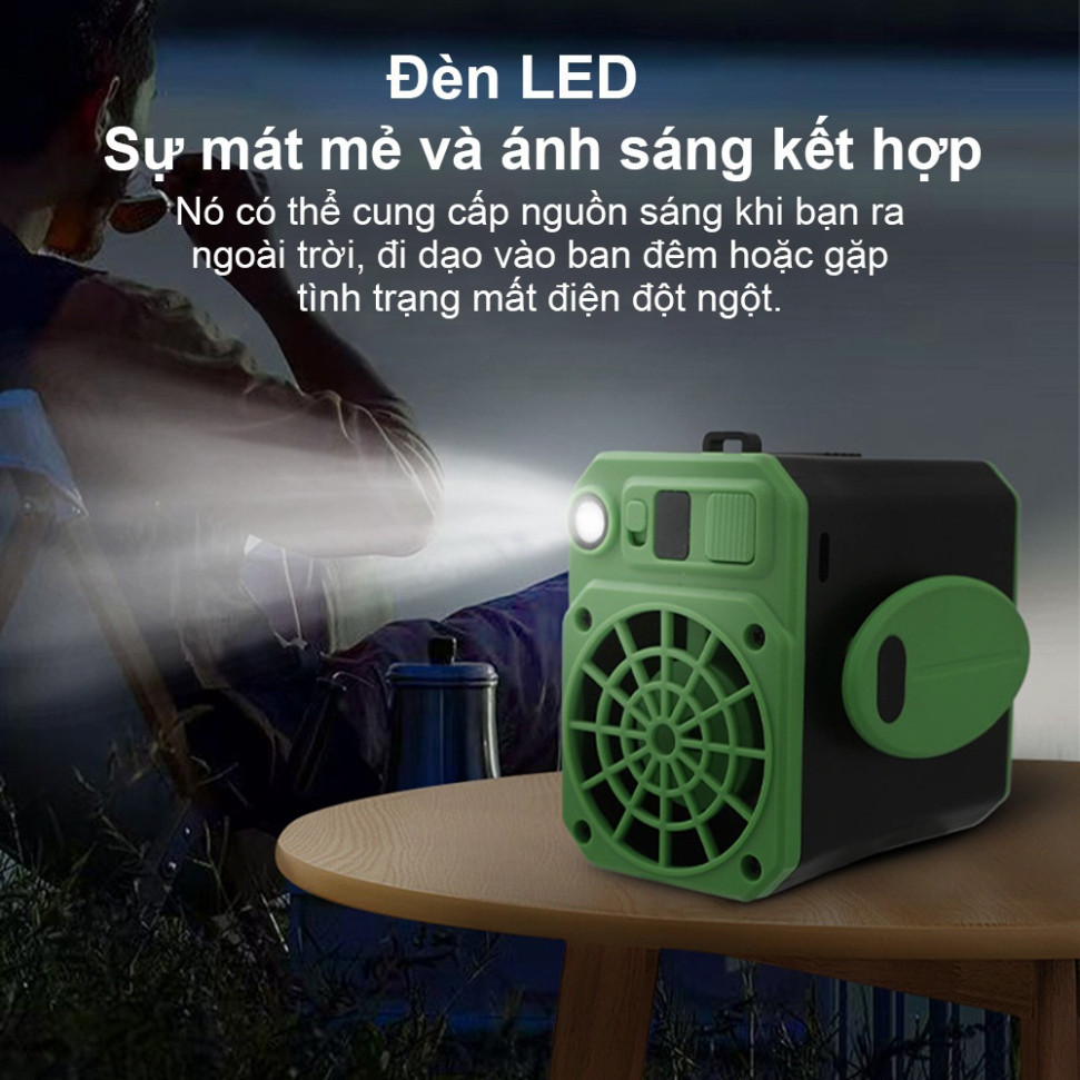 Quạt Đeo Thắt Lưng Nhỏ Gọn, Kẹp Thắt Lưng, Giải Nhiệt Nhanh, Làm Mát Hiệu Quả