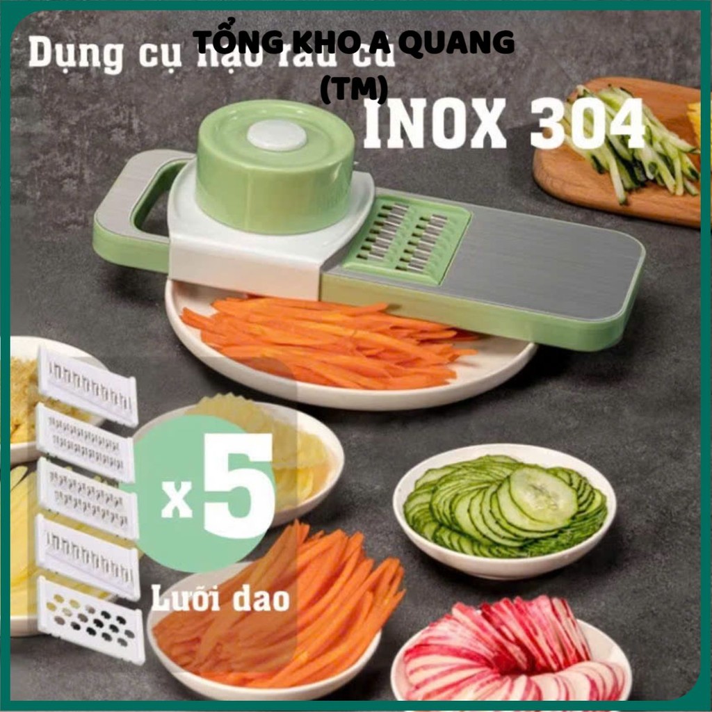 Dụng Cụ Bào Nạo Rau Củ Quả Đa Năng 6 LƯỠI DAO INOX 304, DỤNG CỤ NẠO BÀO SỢI - NAOBAORAUCU72