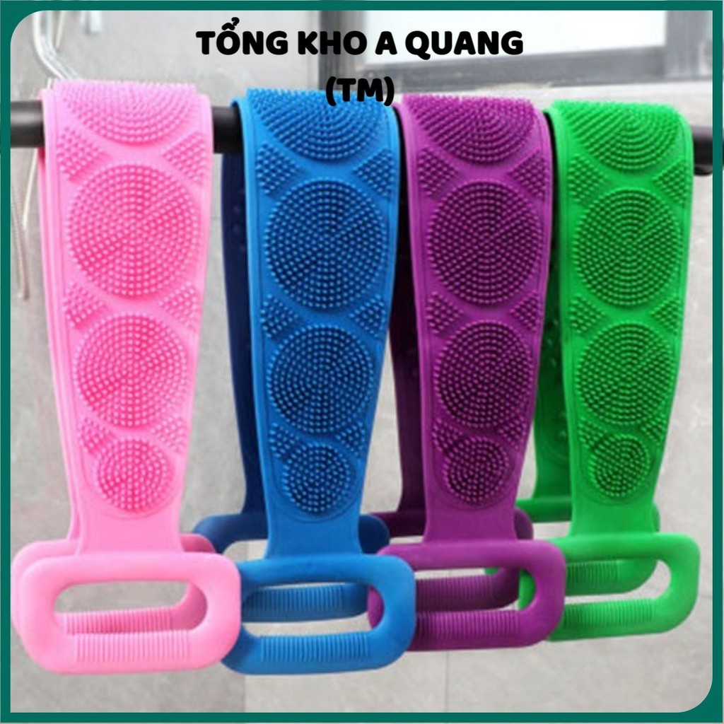 Dây Tắm Chà Lưng Silicon Dây Chà lưng Tắm 2 Mặt Massage, Dây chà lưng tắm 2 mặt silicone mềm siêu tiện lợi