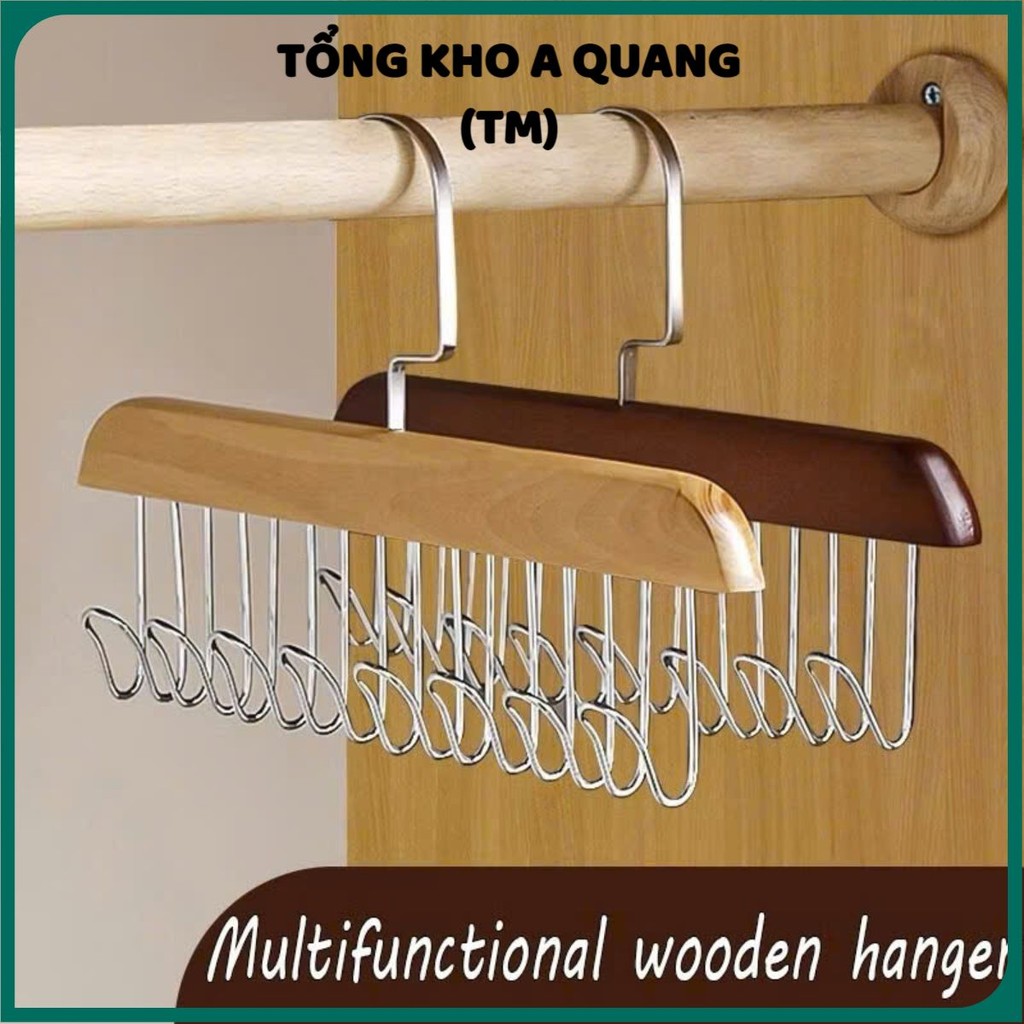 MÓC TREO ĐỒ LÓT,  [XẢ KHO] Móc Gỗ Treo Đồ Lót, Khăn, Thắt Lưng, Cà Vạt, Áo 2 Dây Đa Năng Tiện Dụng-MA: MOCTREODOLOT85