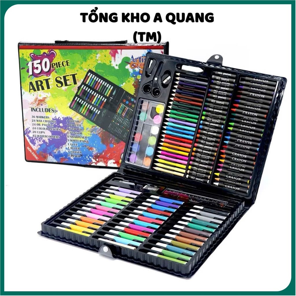 MÀU CHO BÉ TẬP TÔ, HỘP MÀU 150 CHI TIẾT - MAU150