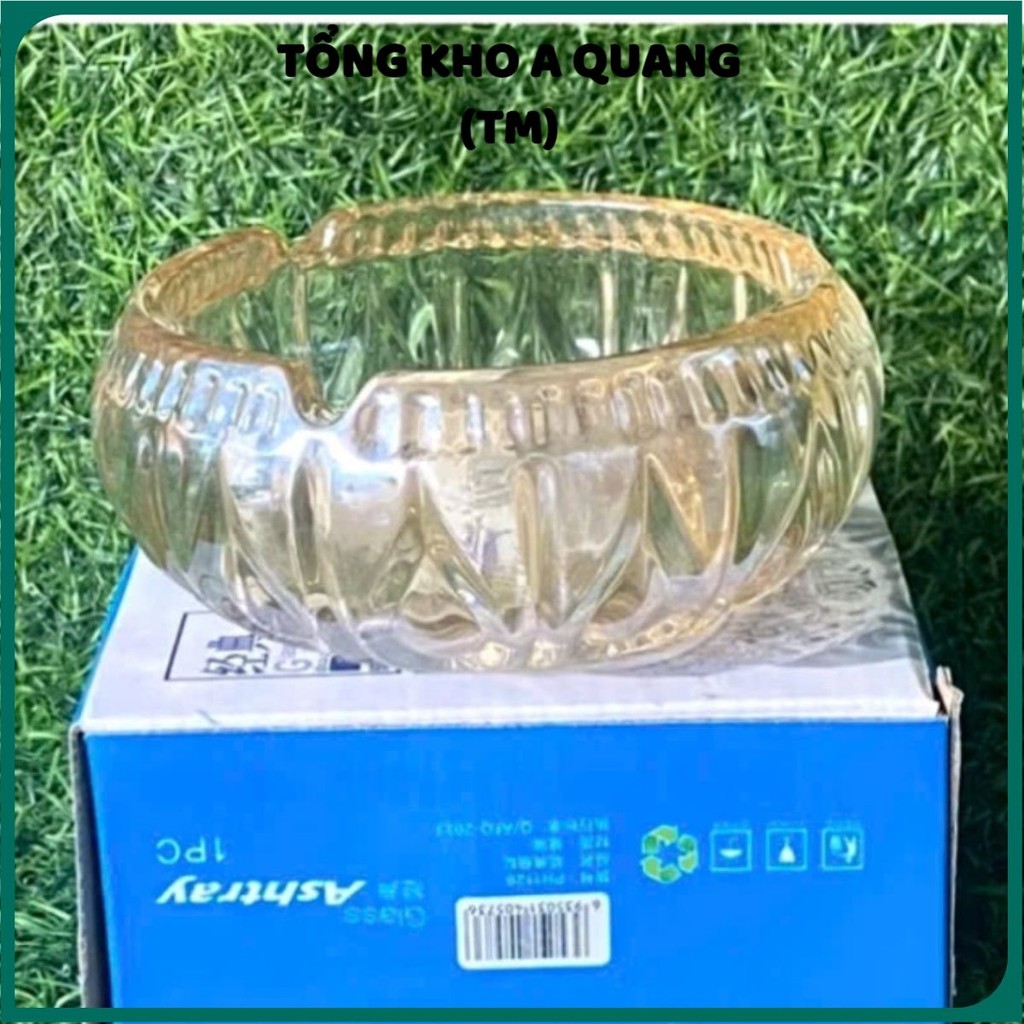 GẠT TÀN THUỶ TINH TRÒN TRẮNG , Gạt tàn nhiều mẫu sử dụng an toàn cho gia đình nhà hàng cực kỳ sang trọng - GACTAN375