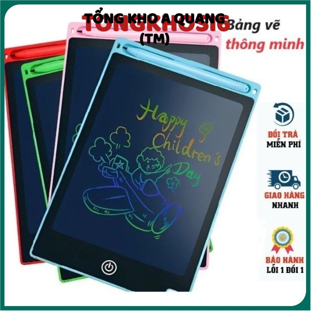 Bảng Viết Thông Minh LCD Đa Sắc Tự Xóa 8.5 Inch 10 Inch 12inch Cho Bé Tập Vẽ, Viết