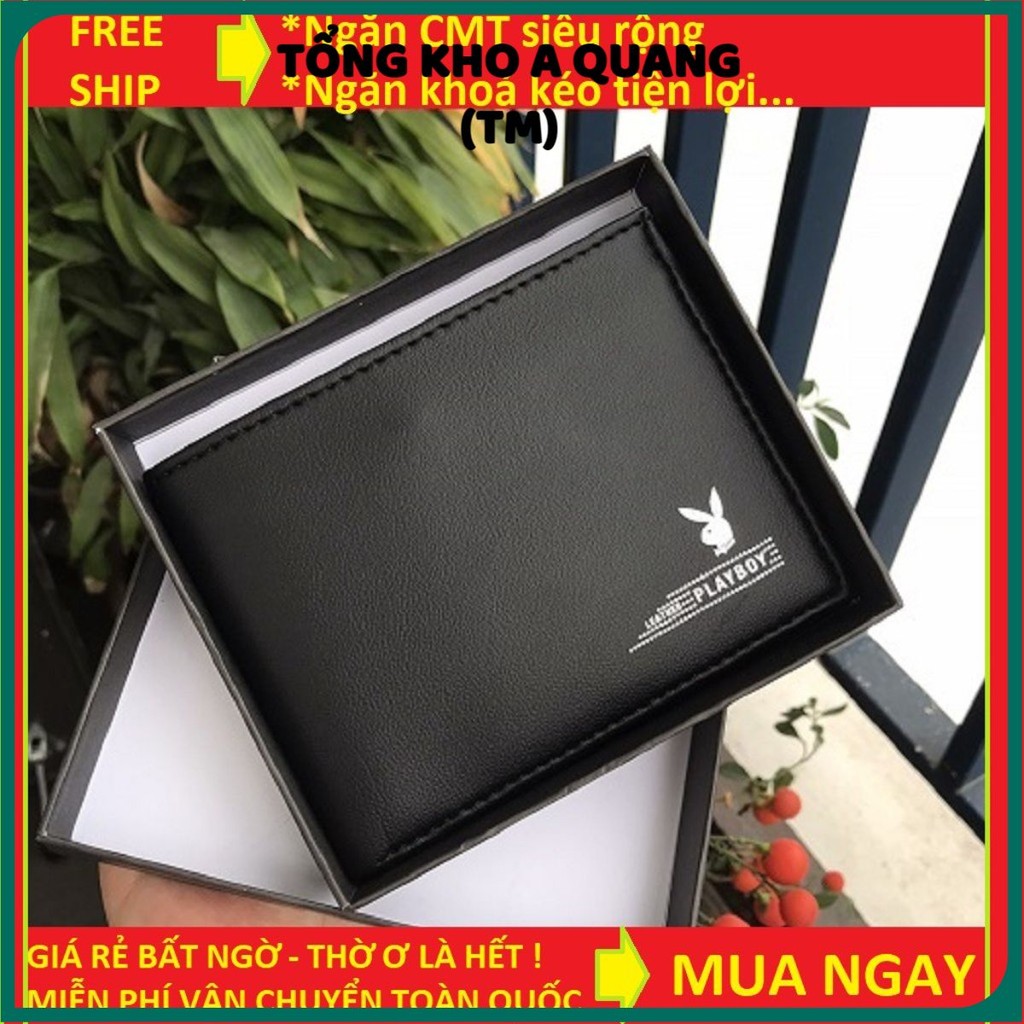 VÍ NAM PLAYBOY HÀNG HIỆU CHẤT DA ĐẸP THỜI TRANG CAO CẤP- Bóp Ví Da PU Xịn Nhiều Ngăn Đẳng Cấp Nam Tính, Ví Da Nhập Khẩu