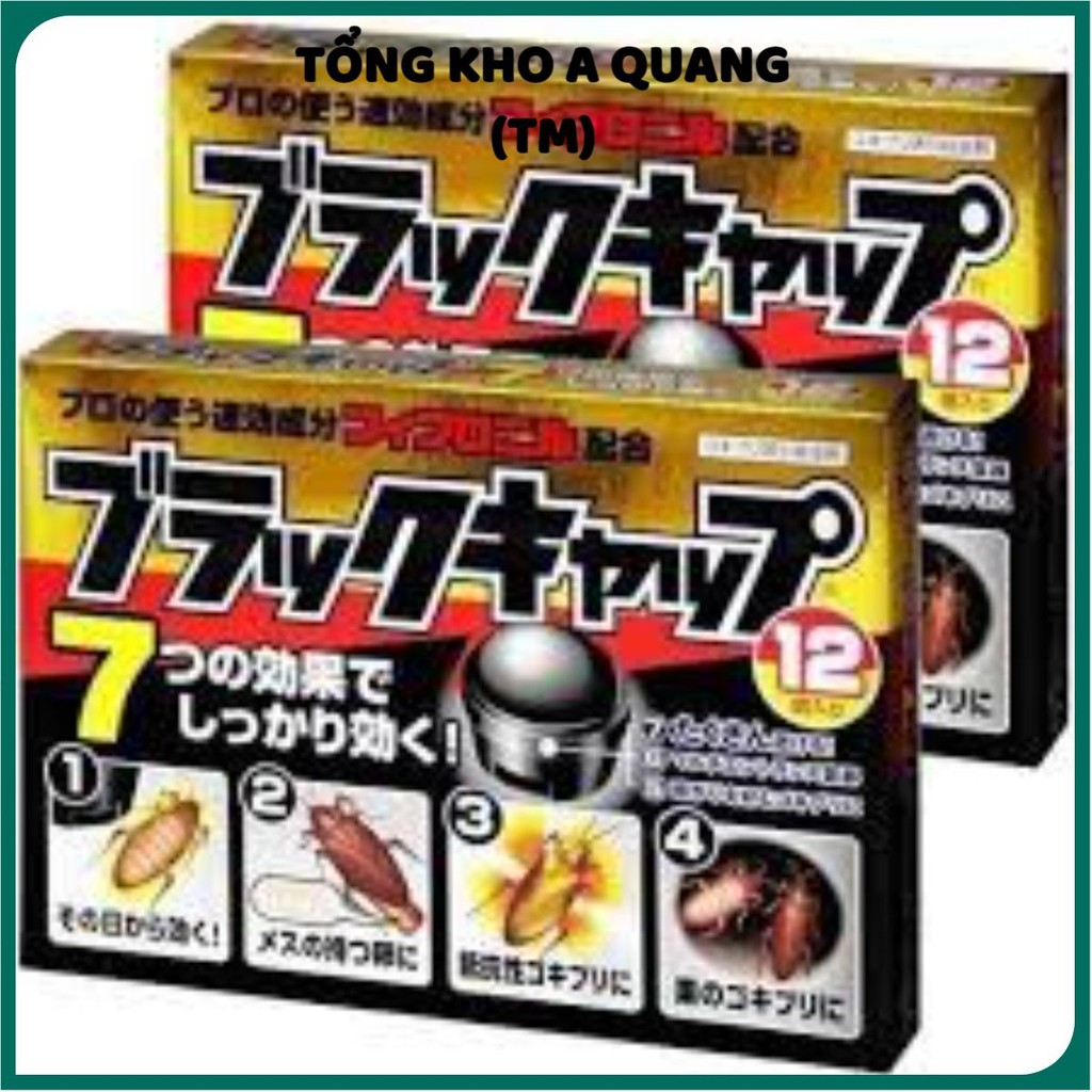 [HÀNG CHÍNH HÃNG] Hộp thuốc diệt gián 12 viên Nhật bản,  Thuốc giệt gián của Nhật Barracks Cap hộp 12 viên MÃ 956589