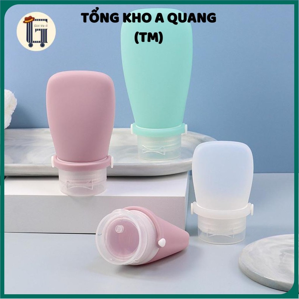 3 Chai Chiết Silicone,  Chiết Mỹ Phẩm Du Lịch Đựng Dầu Gội, Dầu Xã, Lọ Sữa Tắm Tiện Lợi Tái Sử Dụng