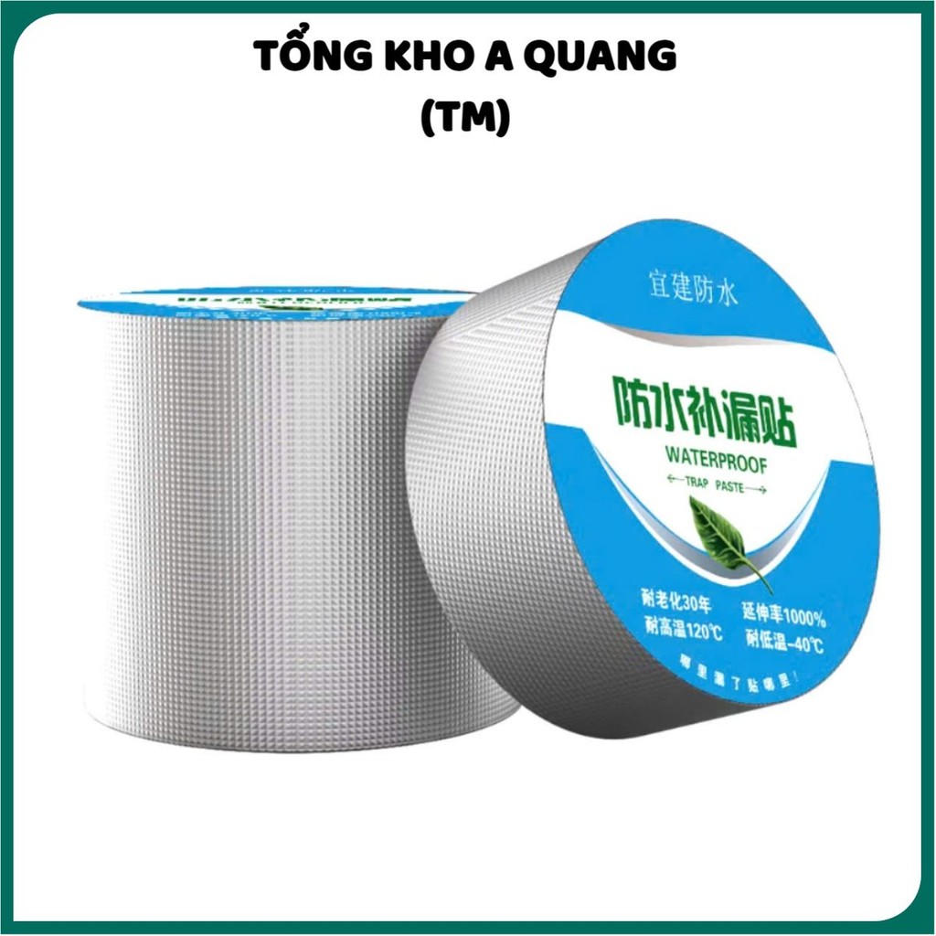 BĂNG KEO CHỐNG THẤM,  Cuộn 5 Mét Băng Keo Dán Rộng10cm, Miếng Siêu Dính, Chống Thấm Nước, Keo Chống Dột - BANGKEO