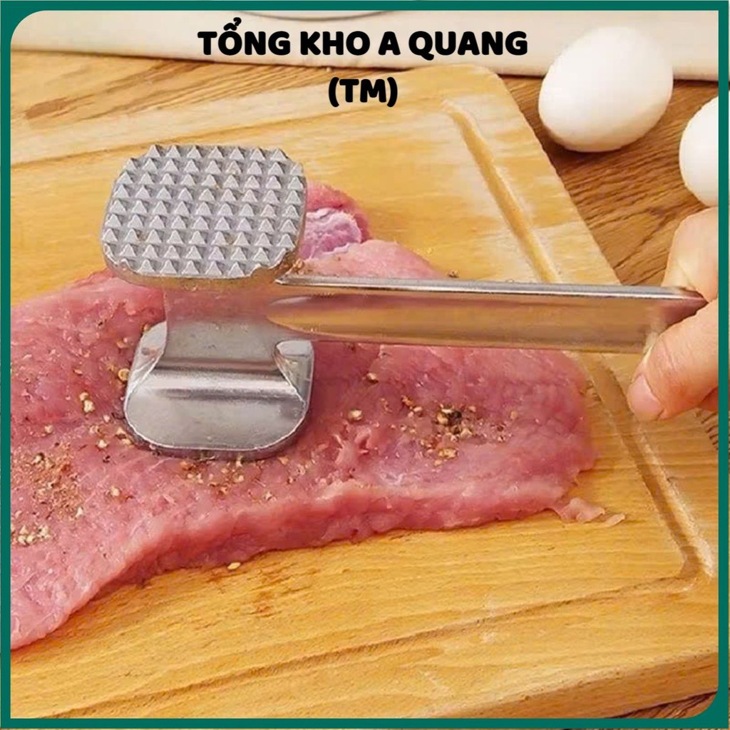 Búa dần thịt, đập đá, giã gừng tỏi, hợp kim không gỉ tiện dụng , BÚA ĐẬP THỊT 3IN1 - BUADAPTHIT9
