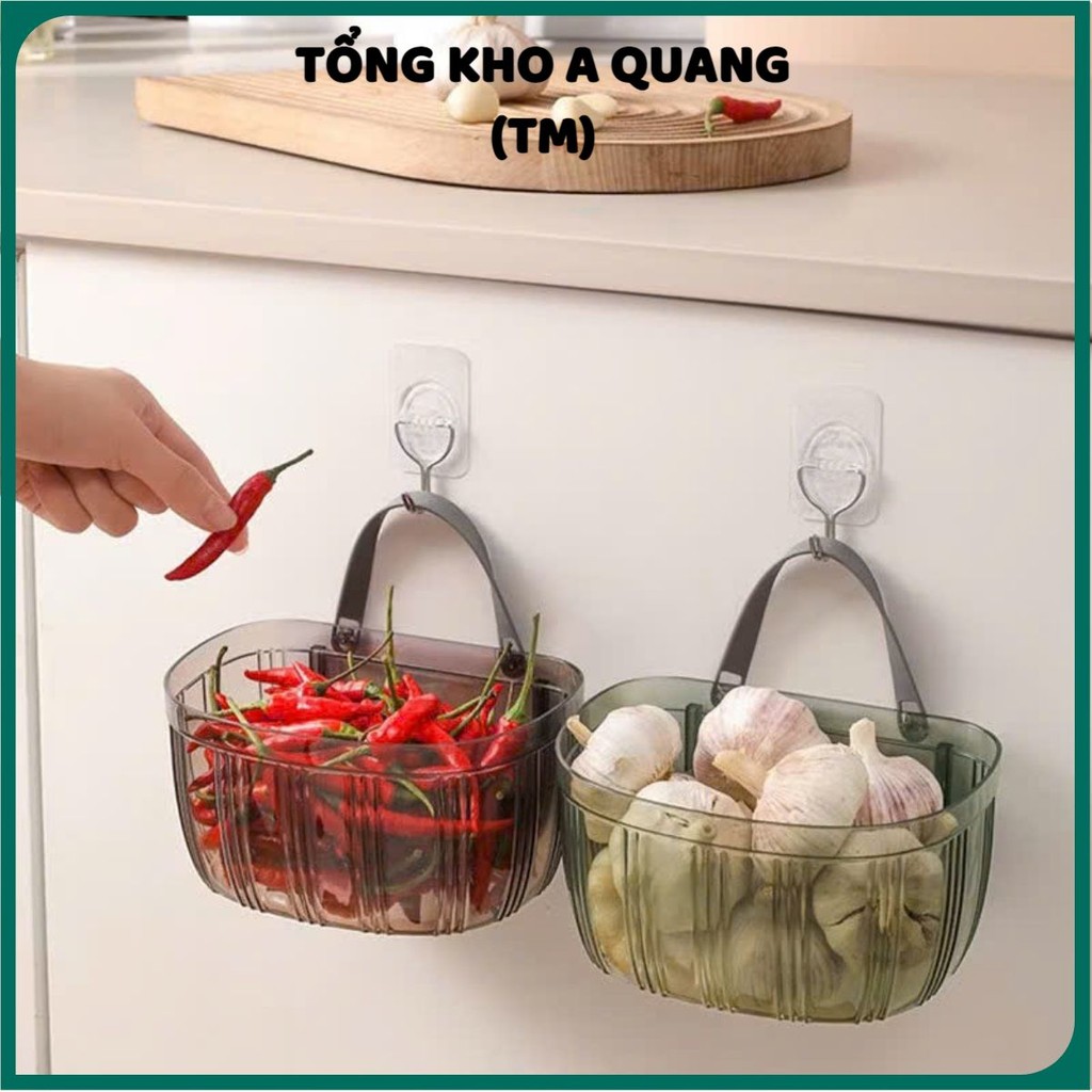 GIỎ DÁN TƯỜNG TREO ĐỰNG ĐỒ ĐA NĂNG,  Giỏ Đựng Hành Gừng Tỏi Hộp Đựng Rau Củ Treo Tường - MA: GIOTREOTUONG78
