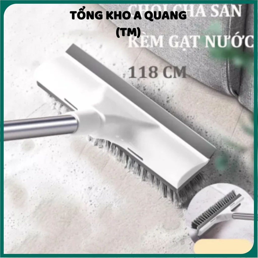 Chổi Quét Sàn Nhà Tắm Đa Năng 2in1, Chổi Cọ Sàn Và Gạt Nước 2 trong 1, Chỉnh Độ Dài Linh Hoạt , CHỔI GẠT NƯỚC QUÉT SÀN