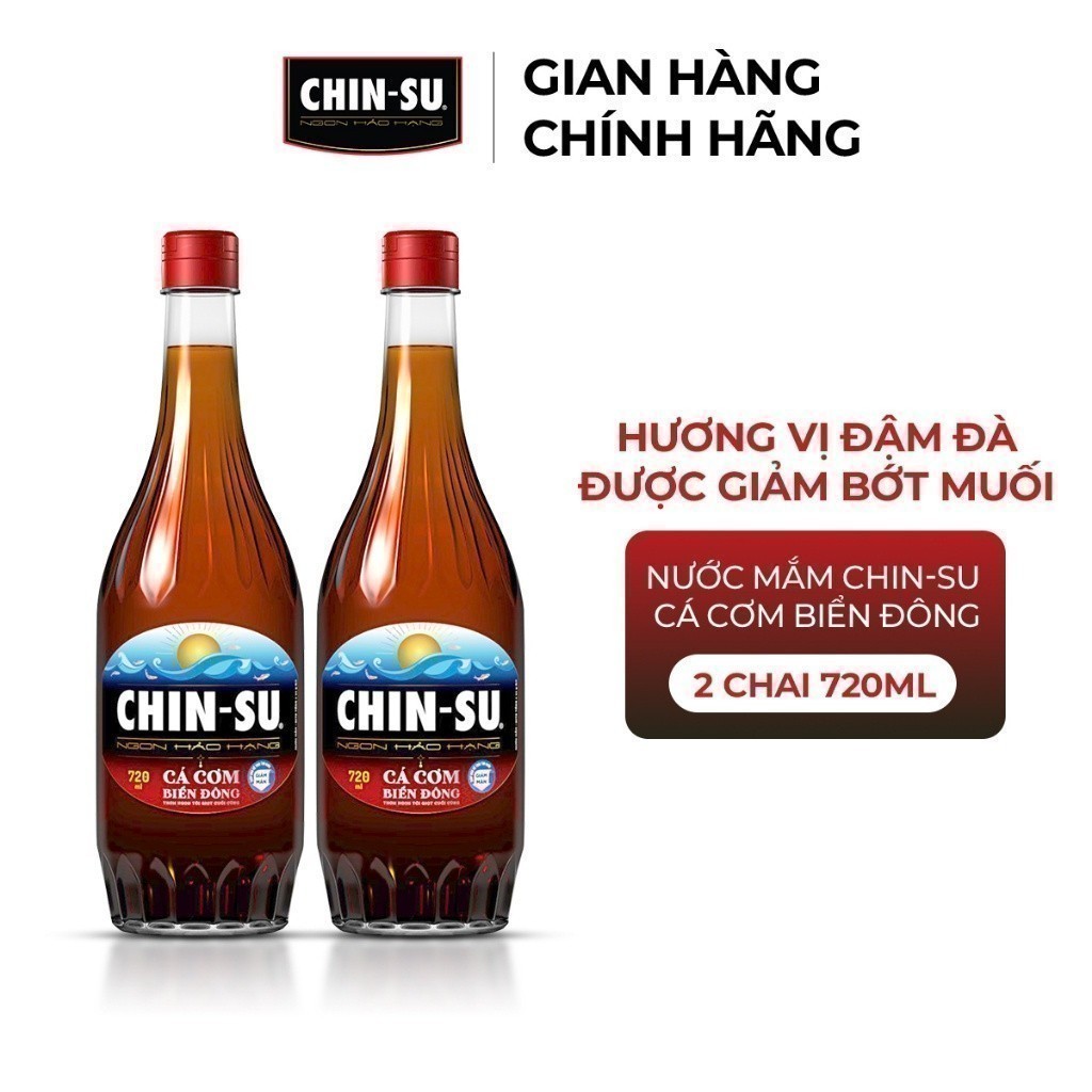 Combo 2 Nước Mắm CHIN-SU Cá Cơm Biển Đông Chai 720ml