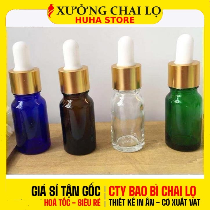 [COMBO 10 CÁI] Chai Chiết Serum Thủy Tinh 5ml-50ml | Lọ Chiết Mỹ Phẩm, Vỏ Đựng Tinh Dầu, Tinh Chất