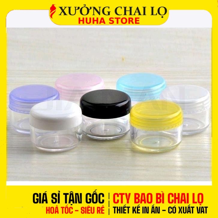 [COMBO 30 CÁI] Hũ Nhựa Trong Suốt Mica 3g – 100g | Hũ Đựng Kem Face, Mỹ Phẩm, Chiết Du Lịch