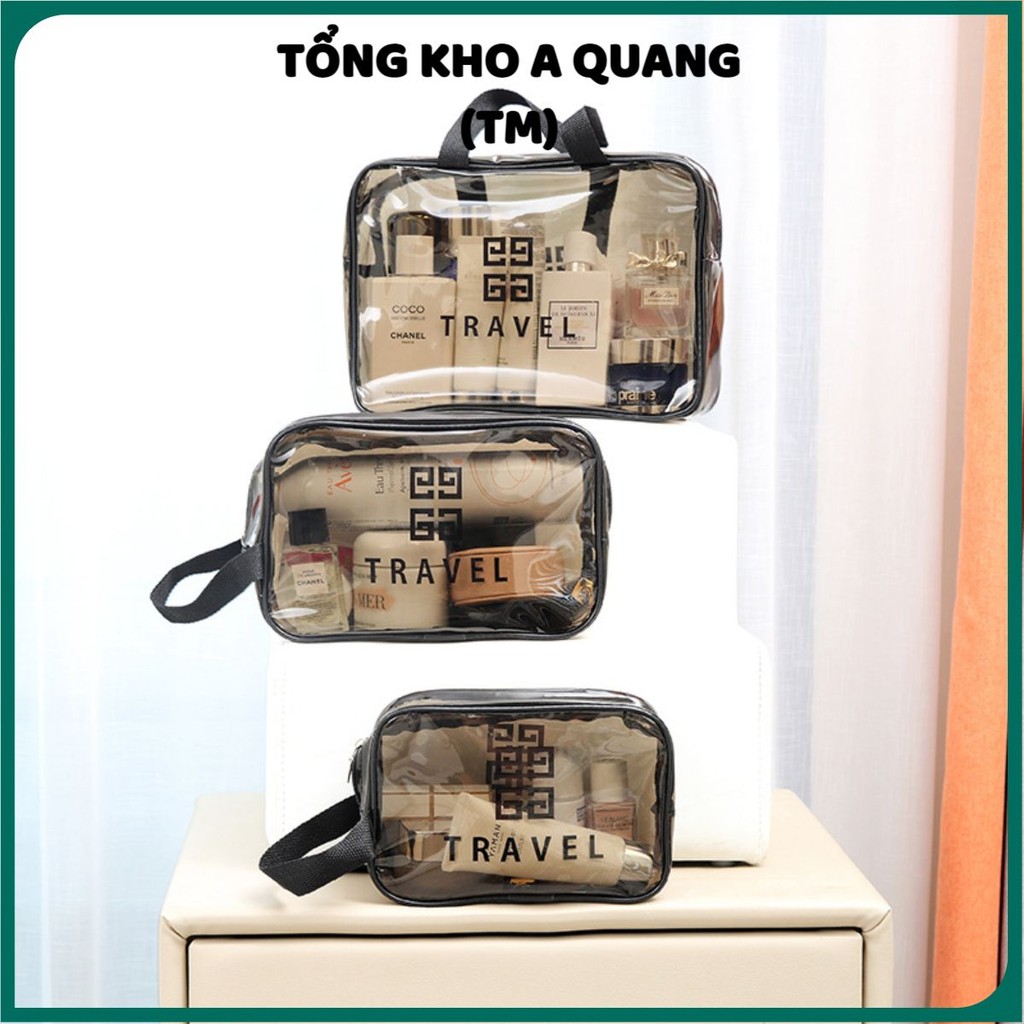 Set 3 Túi Đựng Mỹ Phẩm Trong Suốt, Túi Du Lịch Trong Suốt Chống Thấm 3783
