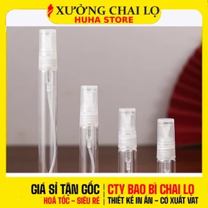 [COMBO 10 CÁI] Chai Chiết Nước Hoa Thủy Tinh Tròn Mini 2ml 3ml 5ml 10ml | Lọ Đựng Nước Hoa, Vỏ Chiết Dầu Thơm, Body Mist