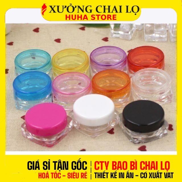[COMBO 30 CÁI] Hũ Nhựa Trong Suốt 3g 5g ❣️ Hũ Nhựa Mica Đựng Kem Face, Hũ Chiết Mỹ Phẩm Du Lịch