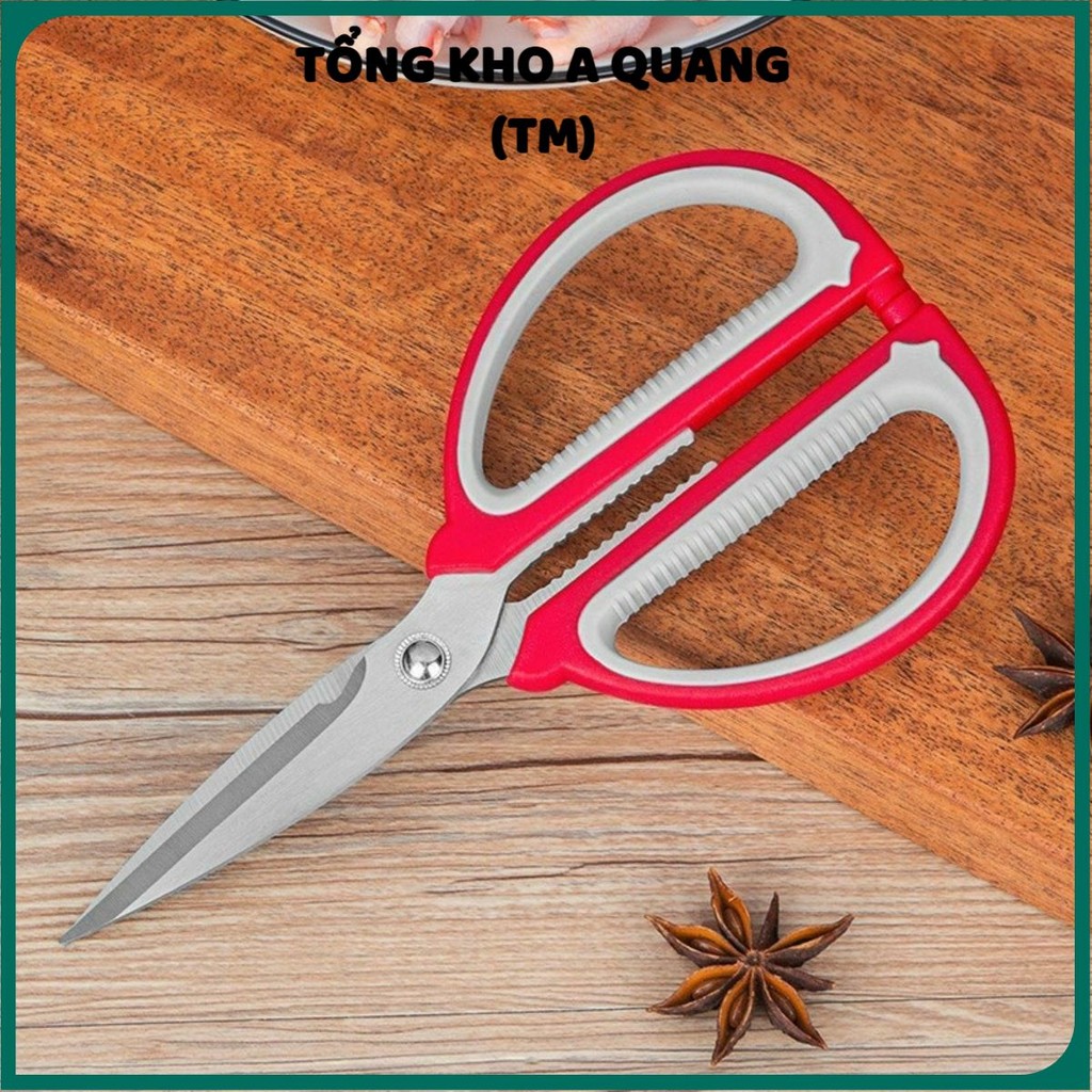 Kéo Cắt Thực Phẩm, Cắt Giấy Đa Năng, Kéo Cắt Gà,  Kéo Làm Bếp Inox Đa Nắng Cán Nhựa Siêu Bền, Sạch Sẽ, Tiện Lợi 3658
