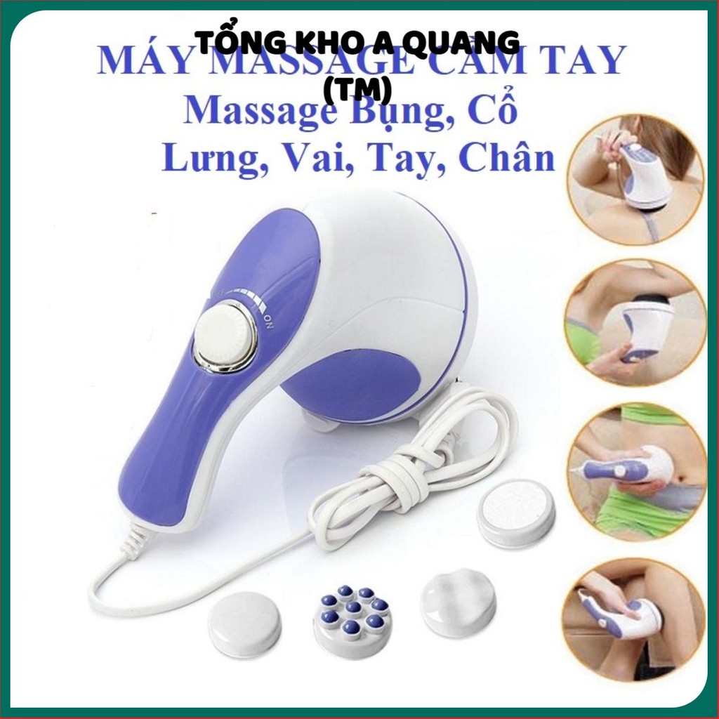 Máy Mát Xa Cầm Tay - Máy Massage Trị Liệu Đau Nhức Toàn Thân 5 Đầu Relax , Máy massage cổ vai gáy cho cảm giác thoải mái