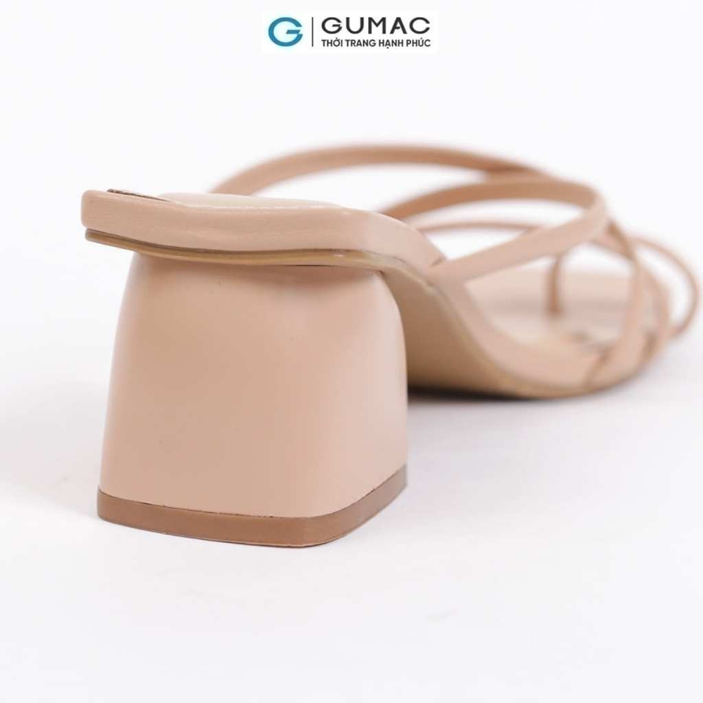 Guốc Cao Gót Nữ GUMAC Quai Mảnh Đan Chéo Gót Vuông 5cm Trendy GE05086