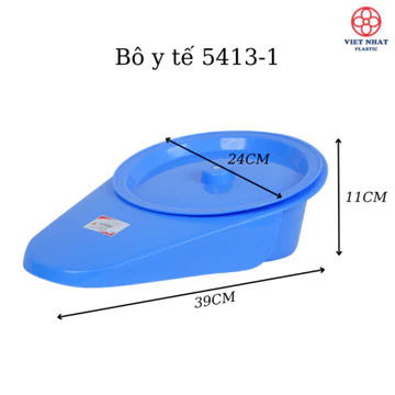 (Chính Hãng 100%) Bô tiểu nam, bô dẹt nữ, bô mỏ vịt, bô vệ sinh tại giường cho người ốm, người già - Việt Nhật Plastic H