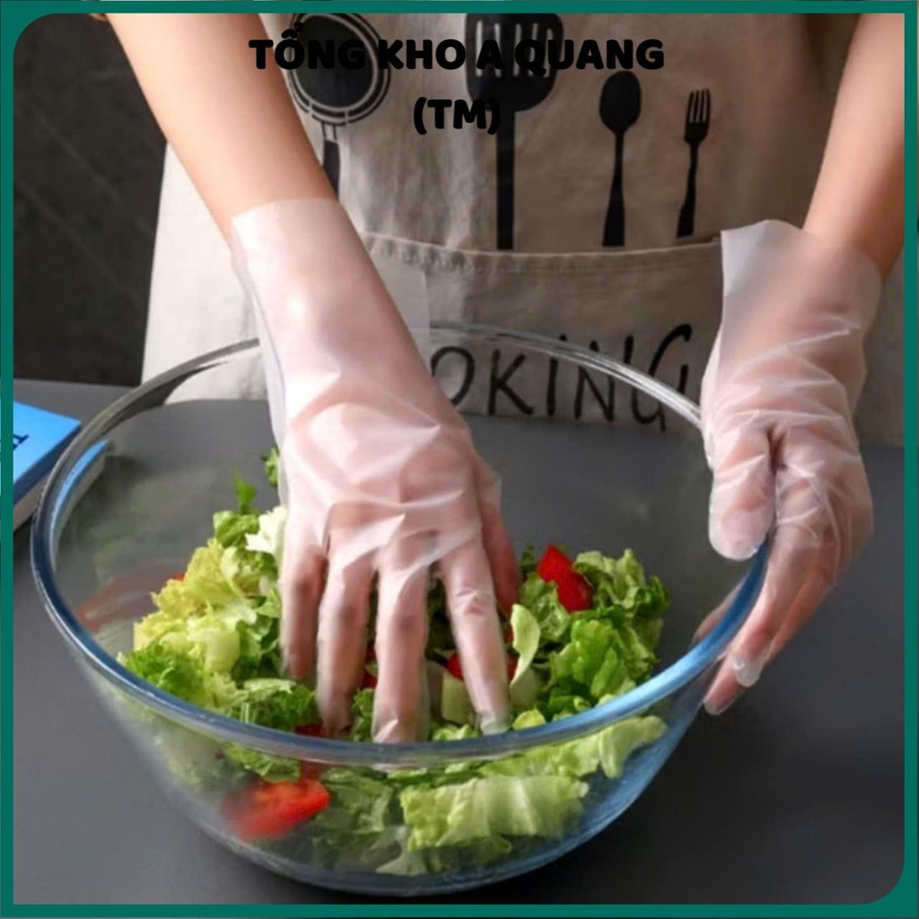 GĂNG TAY CAO SU GANG TAY LÀM BẾP,GĂNG VIC L,  Hộp 100 Găng Tay Siêu Dai Nấu Ăn Victoria Bay - MA: GANGTAY