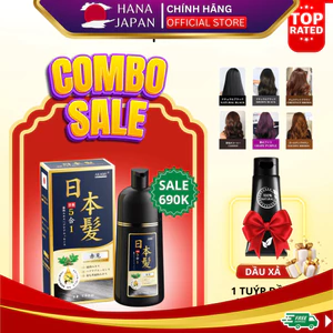 Dầu gội nhuộm phủ bạc AKAMI 5 in 1 Nhật Bản tóc cao cấp trong 5 phút 500ml