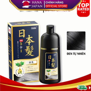 Dầu Phủ Bạc Akami Nhật Bản 500ml Chính Hãng - Gội Là Đen/Nâu, Tóc Đẹp Óng Chỉ Sau 10 Phút