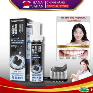 Kem đánh răng trắng Akami Nhật Bản 150ml chính hãng công nghệ nano bạc than hoạt tính