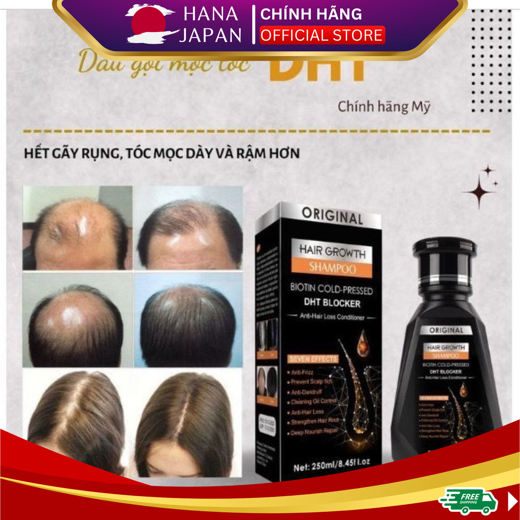 Combo Dầu gội + Serum mọc tóc giảm gàu DHT - Dầu gội DHT kích thích mọc tóc, giảm gàu, nấm ngứa, bảo vê nang tóc chắc k