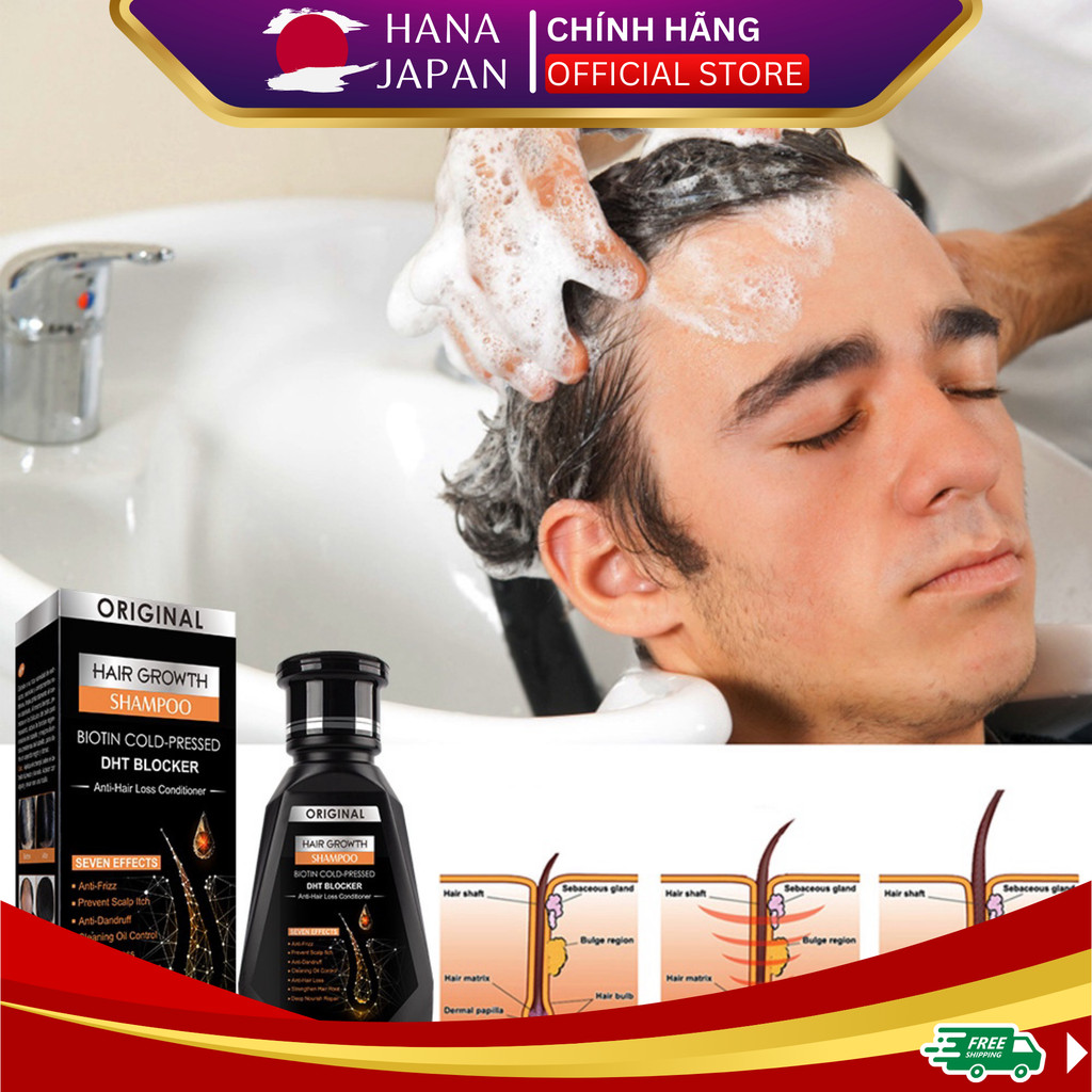 Combo Dầu gội + Serum mọc tóc giảm gàu DHT - Dầu gội DHT kích thích mọc tóc, giảm gàu, nấm ngứa, bảo vê nang tóc chắc k