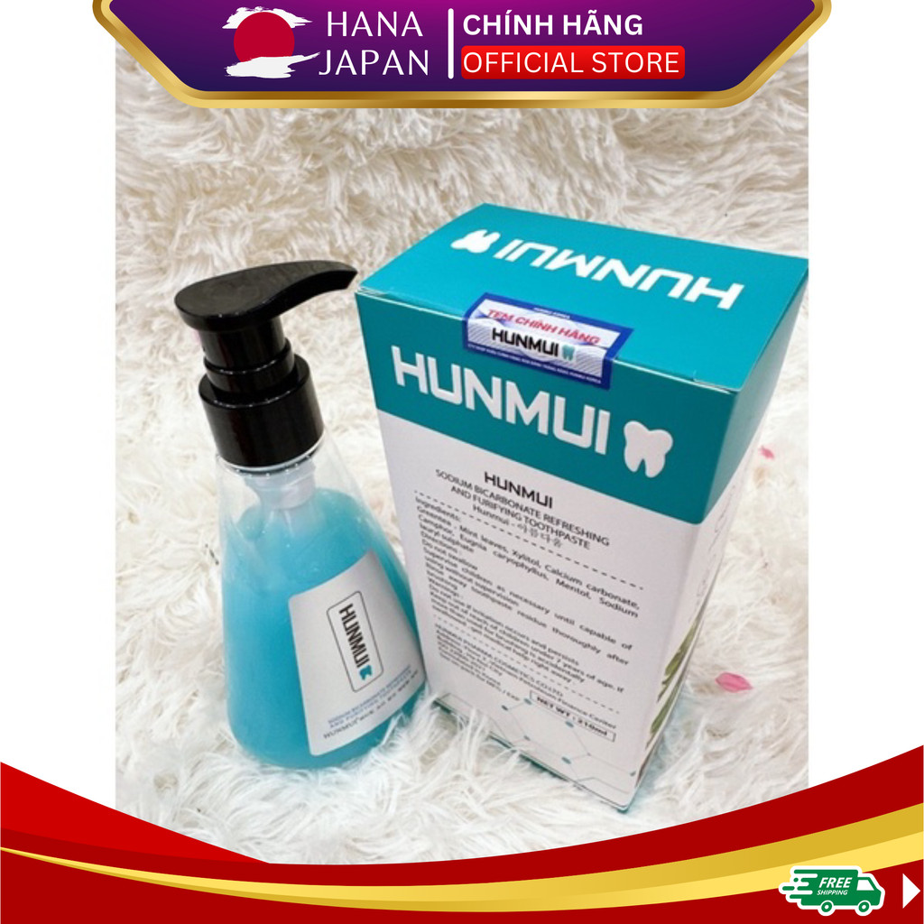 [Chính Hãng] KEM ĐÁNH RĂNG Hunmui, Giúp Trắng Răng Giảm Ố Vàng, Hết Hôi Miệng