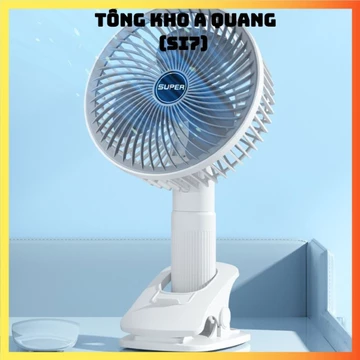Quạt Kẹp Đa Năng Để Bàn SUPER 3IN1 Kẹp Bàn- Kẹp Điện Thoại Hoặc Gắn Bàn Quạt Cầm Tay Nhỏ Gọn Tiện Dụng, Quạt Mini Để Bàn