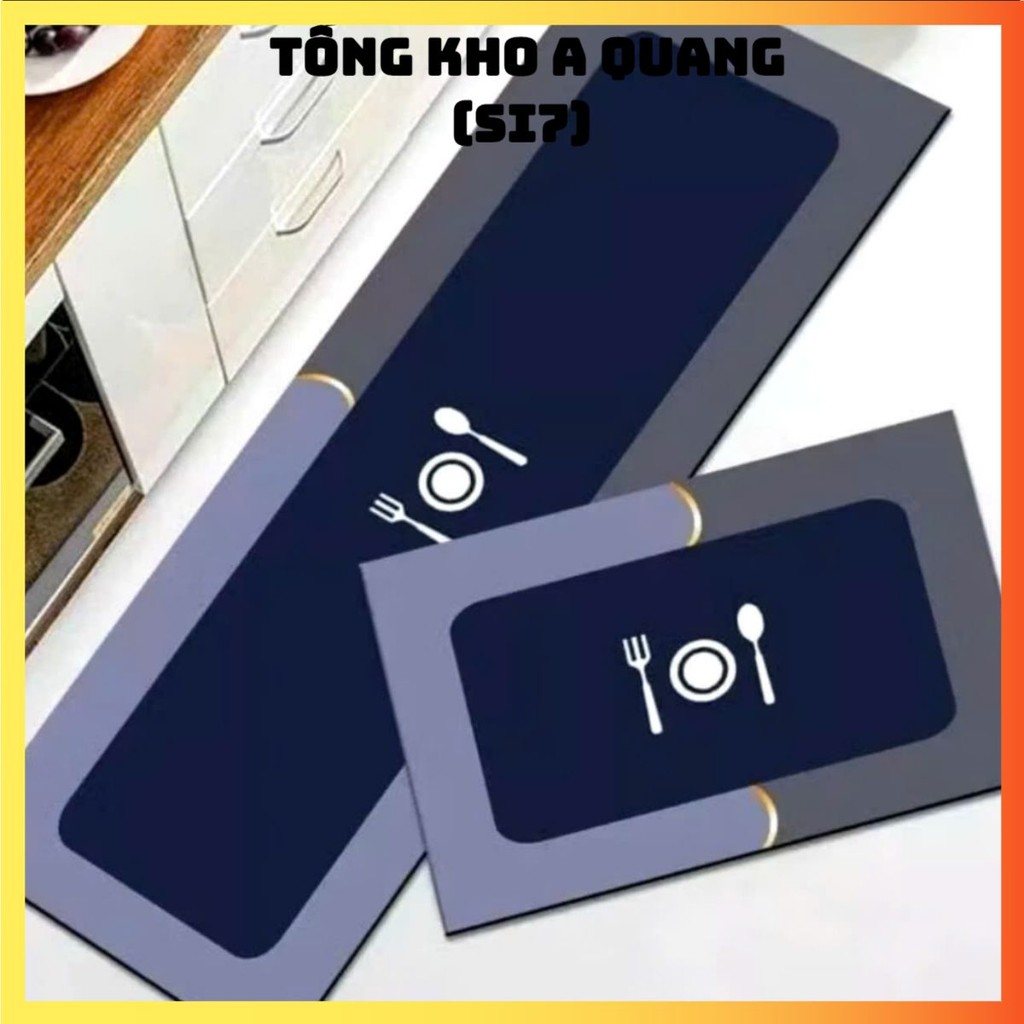 BỘ 2 THẢM SILICON , Thảm Silicon Chống Trơn , Bộ 2 Thảm Chữ Nhật Trải Phòng Bếp Siêu Thấm Hút Nước- THAMLAU89