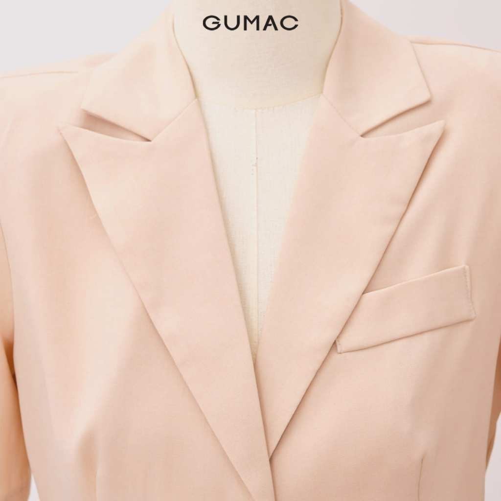 Set lẻ Áo Blazer nữ Gmorning - GUMAC lửng  YOWE07070 - Quần short nữ Gmorning - GUMAC lai lật YSHE07071