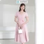 Đầm nữ GUMAC A xòe cổ tim đính hoa hồng tím nữ GUMAC tính thanh lịch DE03017