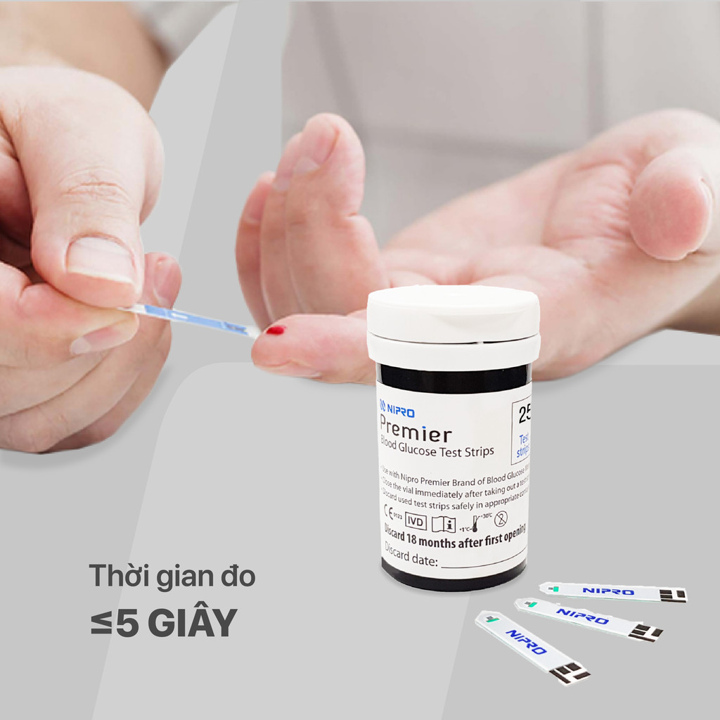 Ảnh Combo Máy đo đường huyết liên tục 3P + Combo Máy đo đường huyết Nipro Premier Alpha + 01 hộp que NIPRO Premier 3