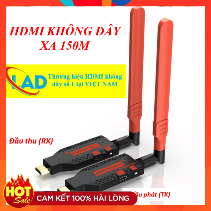 HDMI không dây 150m 2026 sử dụng  cho máy tính xách tay sang 4 máy chiếu hoặc TV (150ALL)