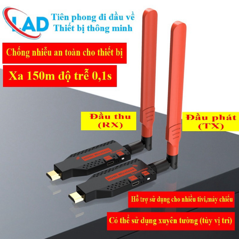 HDMI không dây 150m sử dụng cho 4 tivi hoặc máy chiếu 2026 (150ALL)