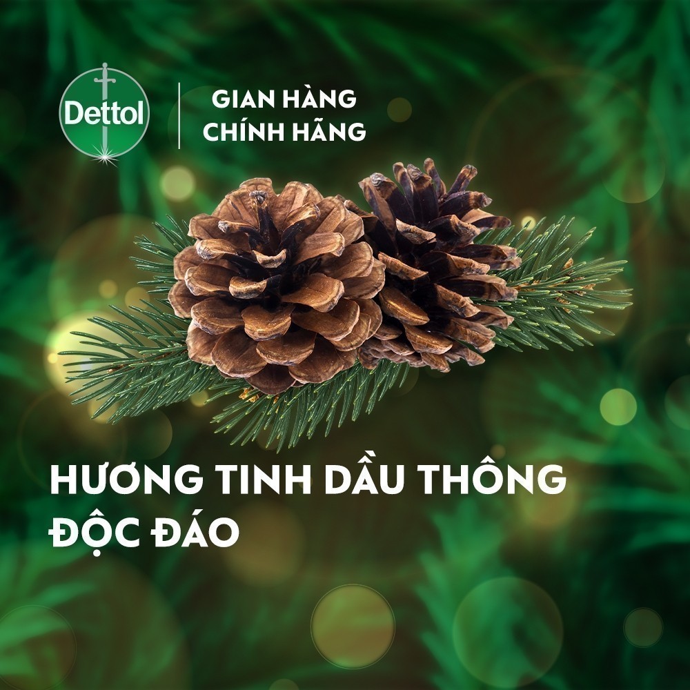Ảnh Combo 6 xà phòng Dettol kháng khuẩn hương tinh dầu thông 100G 4