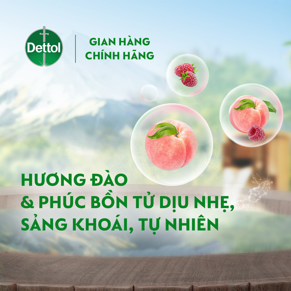 Ảnh Combo 2 sữa tắm Dettol Onzen kháng khuẩn dưỡng ẩm đào & phúc bồn tử - 950g/chai 3