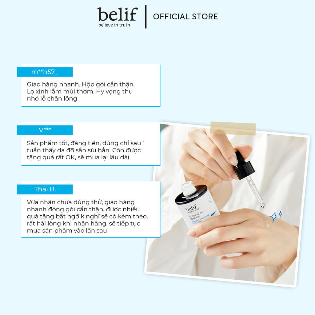 Ảnh Tinh chất dưỡng da mềm mịn và tẩy tế bào chết belif Super Drops PHA 5% 30 ml 3