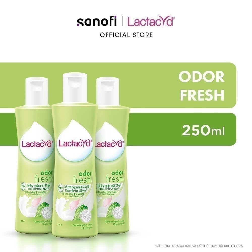 Ảnh Bộ 3 chai Dung Dịch Vệ Sinh Phụ Nữ Lactacyd Odor Fresh Ngăn Mùi 24H 250ml/chai 2