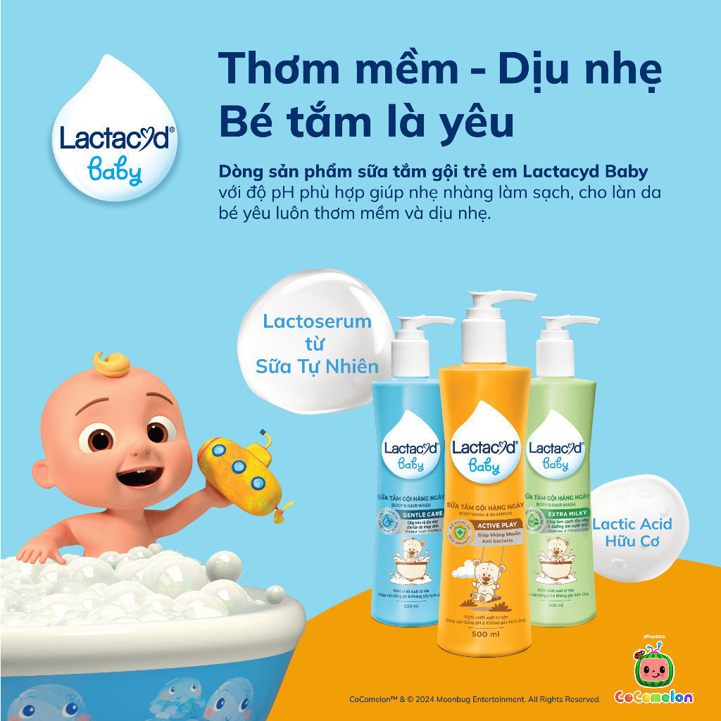 Ảnh Bộ 2 chai Sữa Tắm Gội Trẻ Em Lactacyd Baby Gentle Care Bảo Vệ Dịu Nhẹ Cho Làn Da Nhạy Cảm 500ml/chai 2