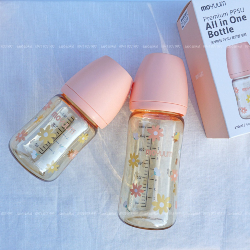 [Đủ màu]  Cổ - Nắp - Van - Núm ti cho bình sữa Moyuum Hàn Quốc 170ml/270ml