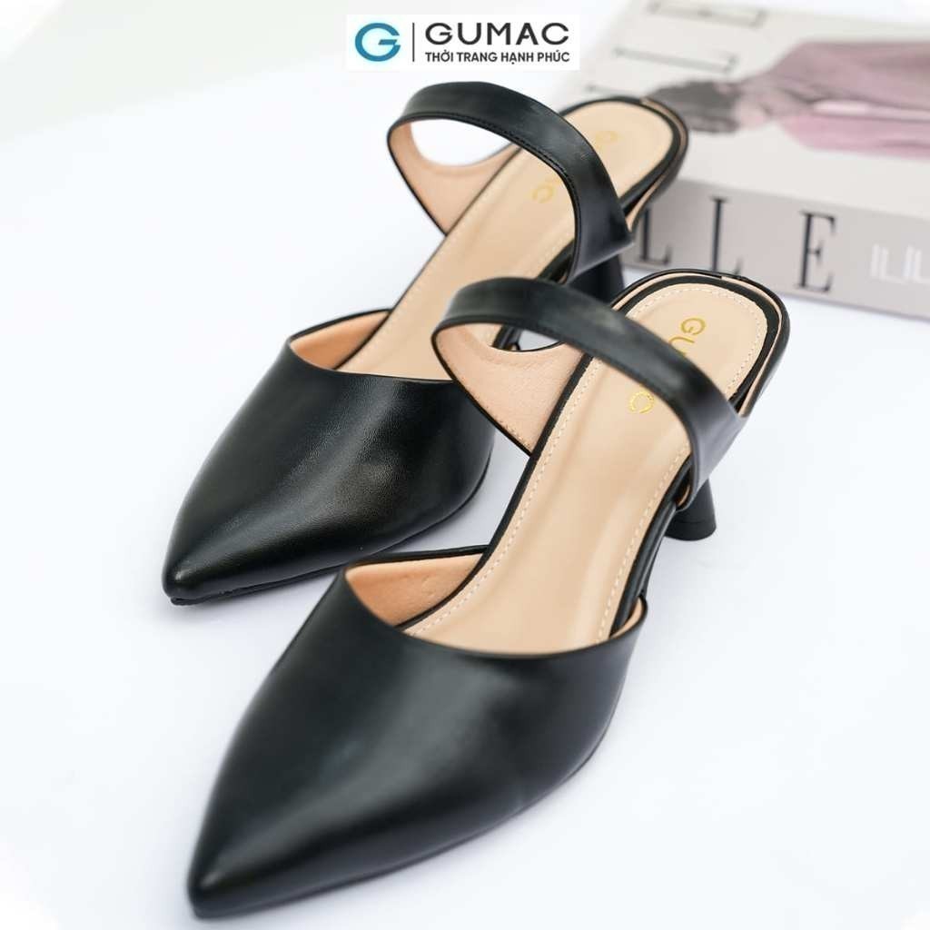 Giày Sục Nữ GUMAC Cao Gót Phối Dây Cách Điệu GE04059