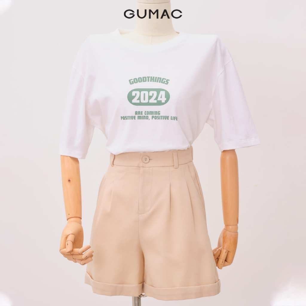 Set lẻ Áo Blazer nữ Gmorning - GUMAC lửng  YOWE07070 - Quần short nữ Gmorning - GUMAC lai lật YSHE07071