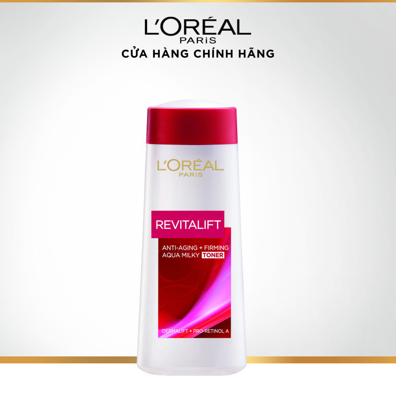 Ảnh Nước hoa hồng se khít lỗ chân lông và săn chắc da L'Oreal Paris Revitalift Aqua Milky 200ml 1