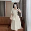 Đầm nữ GUMAC A thiết kế cổ V phối dây eo thanh lịch công sở DE08011