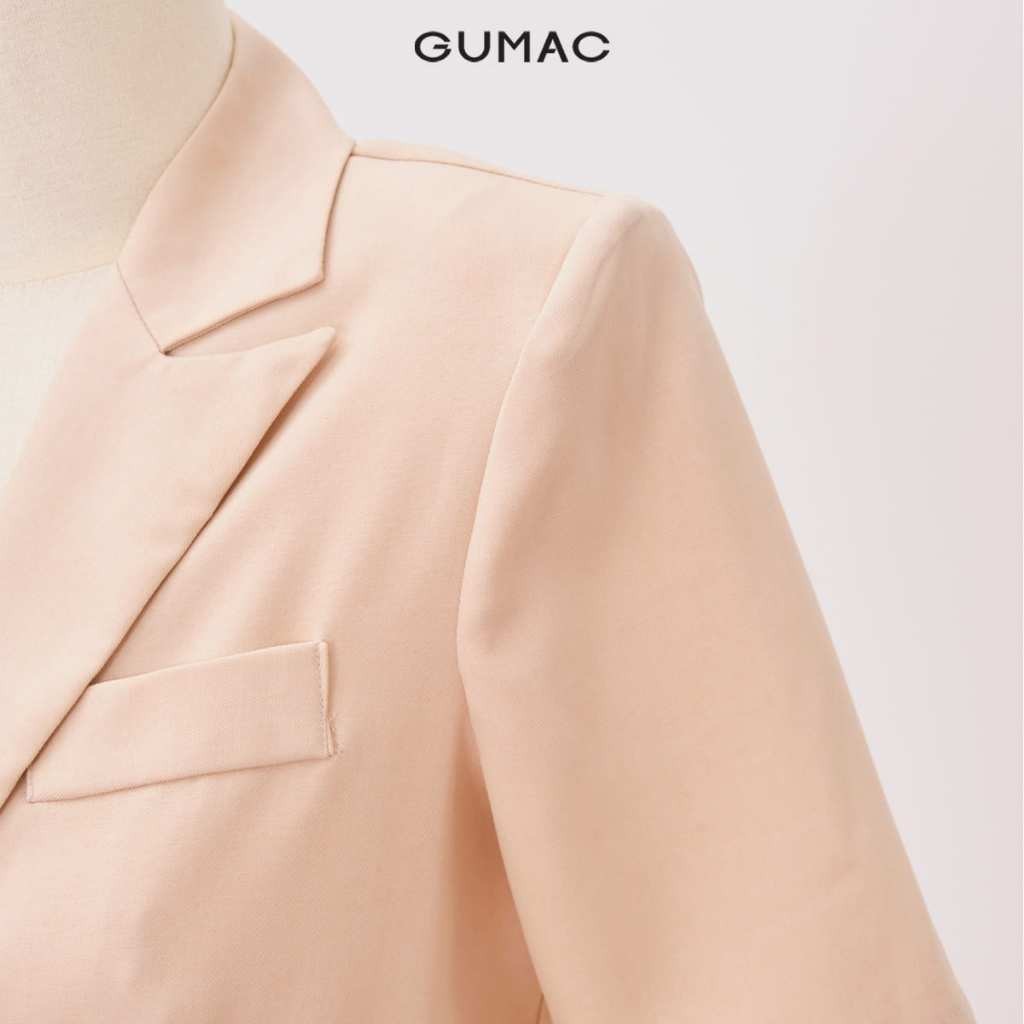 Set lẻ Áo Blazer nữ Gmorning - GUMAC lửng  YOWE07070 - Quần short nữ Gmorning - GUMAC lai lật YSHE07071