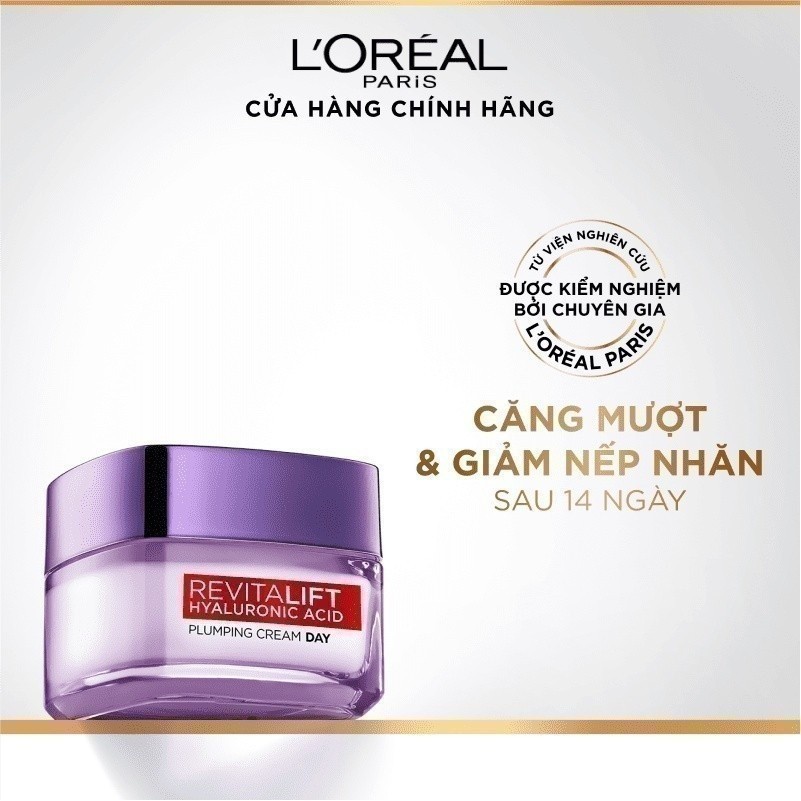Ảnh Kem dưỡng siêu cấp ẩm căng mượt da và giảm nếp nhăn L'Oreal Paris Revitalift Hyaluronic Acid 50ml 1